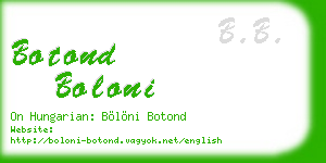 botond boloni business card